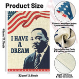 Martin Luther King Jr. Day Garden Flag Famous Advocates of Non-violent Protest Burlap Yard Banners I Have A Dream Double Sided Print Honoring Great Men House Flag Memorial Day Outdoor Decor