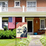 Martin Luther King Jr. Day Garden Flag Famous Advocates of Non-violent Protest Burlap Yard Banners I Have A Dream Double Sided Print Honoring Great Men House Flag Memorial Day Outdoor Decor