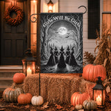 Halloween Gothic Garden Flag Funny Witch Home Outdoor Courtyard Lawn Decor