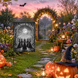 Halloween Gothic Garden Flag Funny Witch Home Outdoor Courtyard Lawn Decor