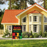 D1resion Black History Month Garden Flag African American Country Celebration Festival Decorations Burlap Front Yard Flags Double Sided Print Vertical House Flag for Home Outdoor Lawn 12.6 X 18.1 In